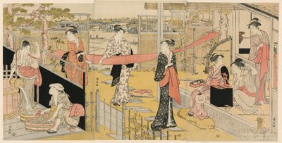 ženy praní prádla od Torii Kiyonaga