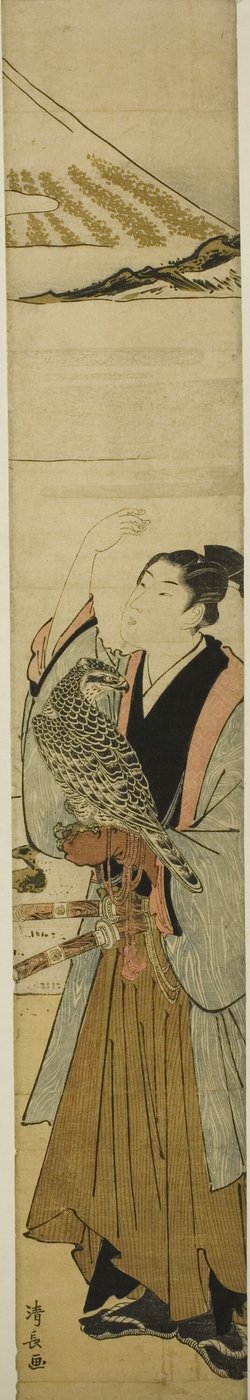Mladý muž se symboly prvního snu nového roku od Torii Kiyonaga