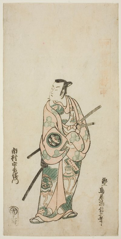 Herec Ichimura Uzaemon VIII od Torii Kiyonobu II