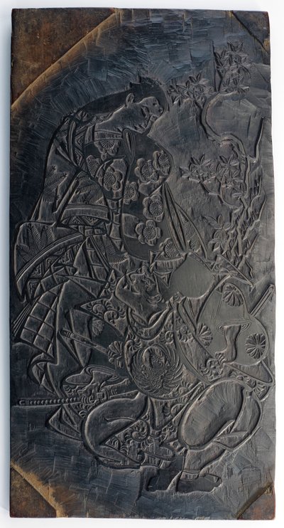 Woodblock, recto: Oiran házející házenou...období Edo, cca 1685-1729. od Torii Kiyonobu I