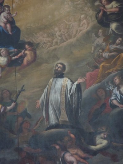 Svatý František Xaverský (detail z oltářního obrazu) od Torriani