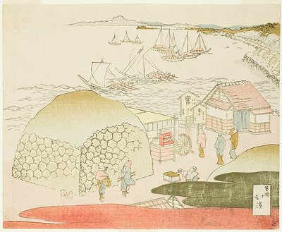 Pohled na Takanawu od Totoya Hokkei