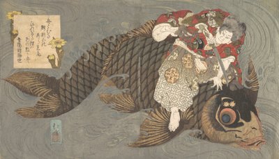 Shiei na jeho kapra. od Totoya Hokkei