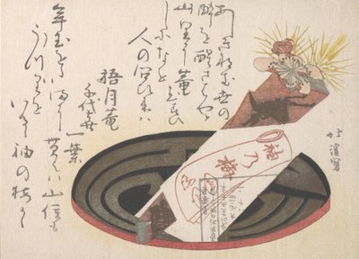 Zásobník s papírem Noshi Noshi označuje dárek, 1816. od Totoya Hokkei