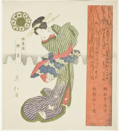 Willow Tea (Yanagicha), ze série "A Series of Willows (Yanagi bantsuzuki)" od Totoya Hokkei