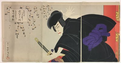 Herec Ichikawa Danjuro IX jako Ishikawa Goemon od Toyohara Kunichika