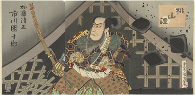 Ichikawa Danjuro je Kato Kiyomasa Kato Kiyomasa Ichikawa Danjuro od Toyohara Kunichika