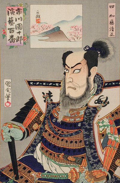 Katō Kiyomasa od Toyohara Kunichika