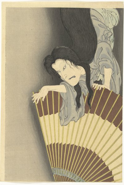 Samurai Aoyama a duch Okiku od Toyohara Kunichika