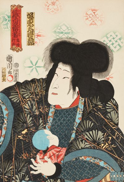 Herec Bandō Mitsugorō jako zlá Omatsu, Kijin Omatsu od Toyohara Kunichika