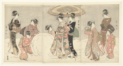 Sněhová koule od Toyokuni (II) , Utagawa