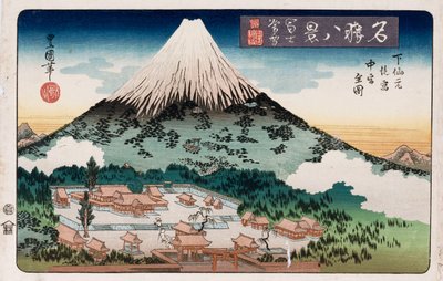 "Clearing Weather, Enoshima", , ze série "Osm pohledů na známá místa" od Toyokuni II