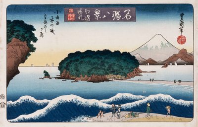 „Čistící počasí, Enoshima“, ze série „Osm pohledů na známá místa“ od Toyokuni II