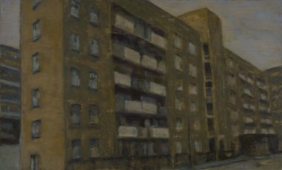 Místo k životu 34, 2012 (olej na překližce) od Trevor Burgess