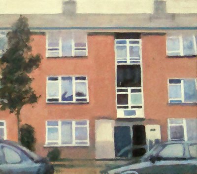 Místo k životu 47, 2012 (olej na překližce) od Trevor Burgess