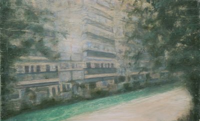 Místo k životu 52, 2013 (olej na překližce) od Trevor Burgess