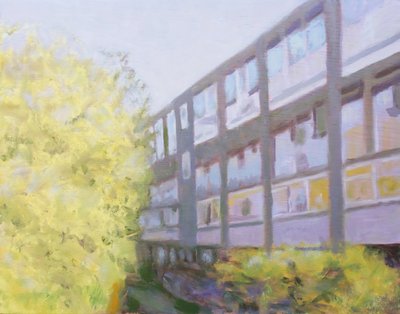 Místo k životu 53, 2013 (olej na překližce) od Trevor Burgess