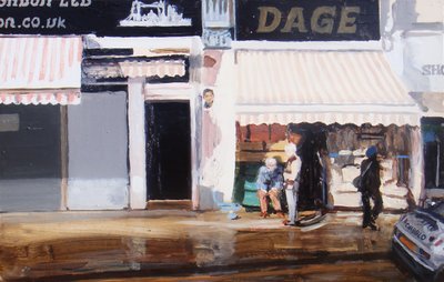 Akce pro seniory, 2010 (olej na desce) od Trevor Burgess