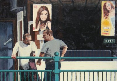 Rozhovor, 2006 (olej na desce) od Trevor Burgess