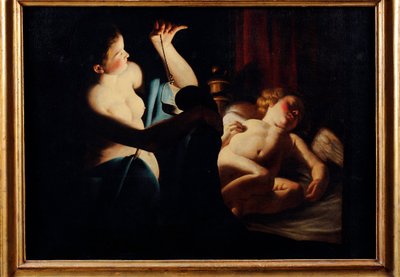 "Psyche objevuje Amora"" (Psyche objevuje Amora) Malba Trophime (Theophisme) Bigot, dit le maitre a la chandelle (1579-1650) Olej na plátně - Pinacoteca Civica, Teramo od Trophime Bigot