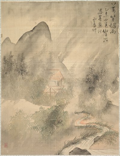 Deset tisíc bambusů v mlze a dešti, 1847. od Tsubaki Chinzan