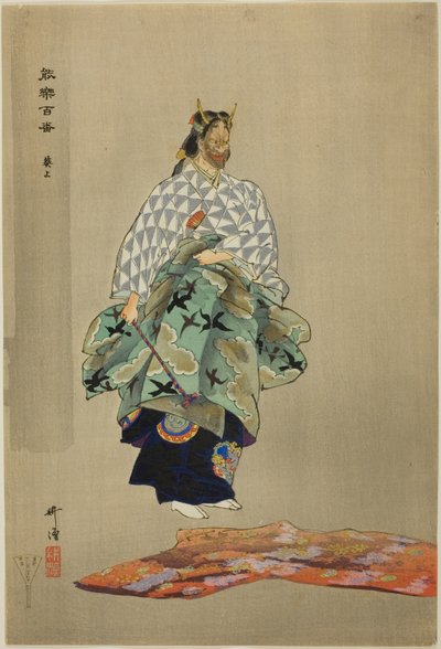 Aoi no Ue, ze série "One Hundred No Dramas (Nogaku hyakuban)". od Tsukioka Kogyo