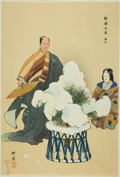 Hachi no Ki, ze série "One Hundred No Dramas (Nogaku hyakuban)". od Tsukioka Kogyo