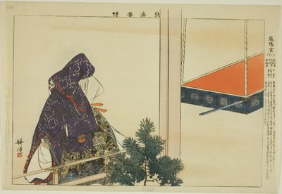 Iyogu, ze série "Pictures of No Performances (Nogaku Zue)" od Tsukioka Kogyo