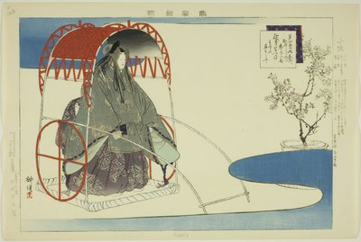 Koshio, ze série "Pictures of No Performances (Nogaku Zue)" od Tsukioka Kogyo