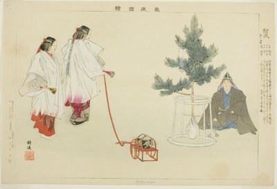Matsukaze, ze série "Pictures of No Performances (Nogaku Zue)" od Tsukioka Kogyo