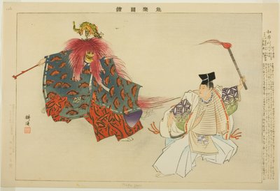 Mekari, ze série "Pictures of No Performances (Nogaku Zue)" od Tsukioka Kogyo
