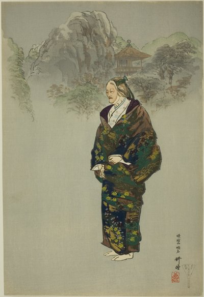 Oba-sute, ze série "Sto dramat (Nogaku hyakuban)" od Tsukioka Kogyo