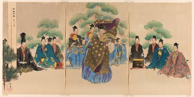 Okina, ze série "One Hundred No Dramas (Nogaku hyakuban)" od Tsukioka Kogyo
