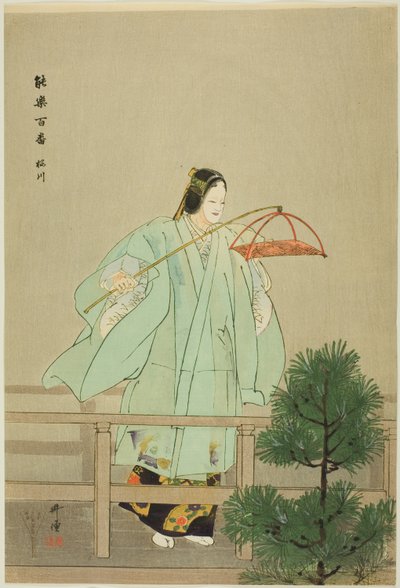 Sakuragawa, ze série "Sto dramat (Nogaku hyakuban)" od Tsukioka Kogyo