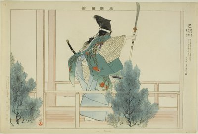 Tomoe, ze série "Pictures of No Performances (Nogaku Zue)" od Tsukioka Kogyo