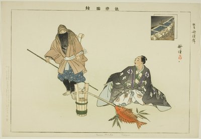 Tosen Muko (Kyogen), from the series "Pictures of No Performances (Nogaku Zue)" od Tsukioka Kogyo