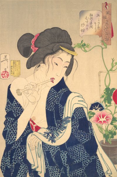 Waking Up: A Girl of the Koka Era 1844-1848, 1888. od Tsukioka Yoshitoshi