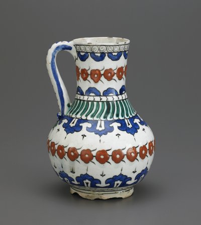 Džbán, Iznik, osmanská dynastie, 16.-17. století (keramika) od Turkish School