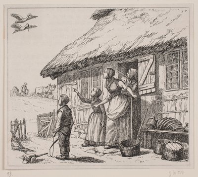 Ilustrace k "Storken er kommen", báseň Gotfred Rode od Ubekendt