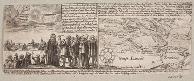 Kometa, která se objevila v Grossvardein, Sibenbürgen, 14. prosince 1660, stejně jako vlastní mapa poblíž Hamburku během bouřkové vlny dne 4. ledna 1661 od Ubekendt