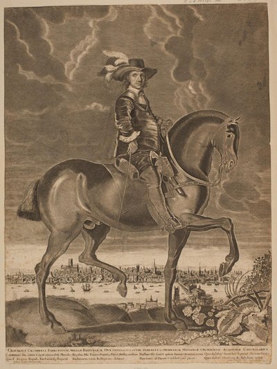 Oliver Cromwell na koni od Ubekendt
