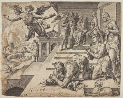 Odchod anděla od Ubekendt efter Maarten van Heemskerck