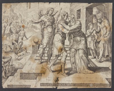 Návrat Tobiáše domů od Ubekendt efter Maarten van Heemskerck
