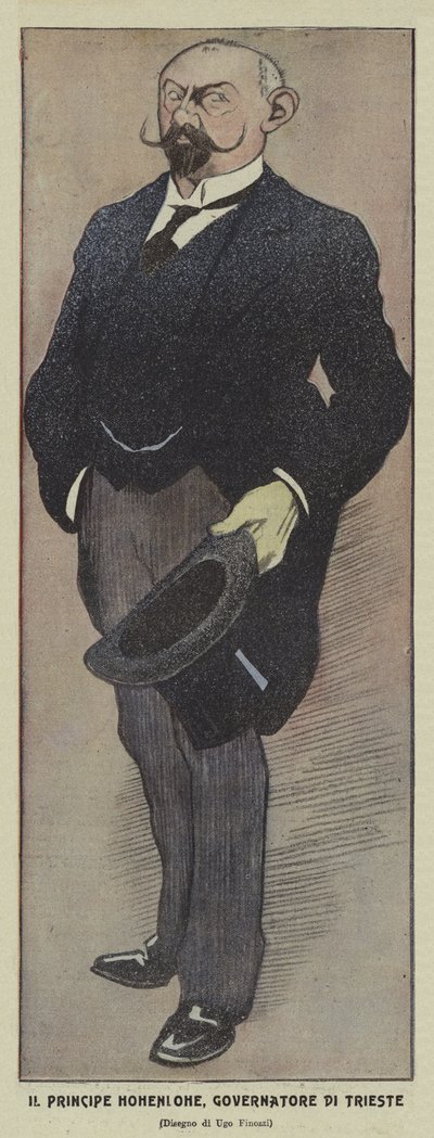 Princ Konrad z Hohenlohe-Schillingsfurst, rakouský guvernér Terstu od Ugo Finozzi