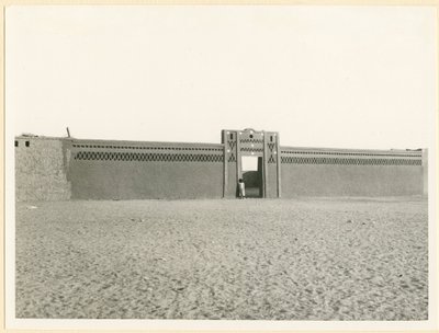 Cihlová zeď, Allaqi, Egypt, fotografie Ugo Monneret de Villard, kolem roku 1925 od Ugo Monneret de Villard