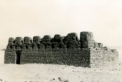 Ruiny kostela u řeky Nil, Adendan, Egypt, fotografie Ugo Monneret de Villard od Ugo Monneret de Villard