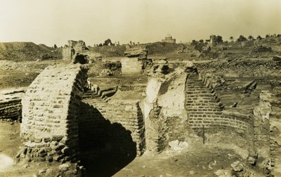 Trojlodní budova, al-Fustát, Egypt, fotografie Ugo Monneret de Villard od Ugo Monneret de Villard