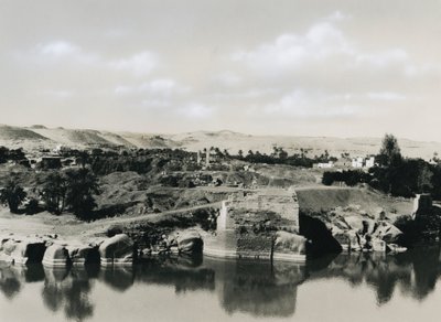 Pohled na ostrov Elephantine s Nilem, Egypt, fotografie Ugo Monneret de Villard od Ugo Monneret de Villard