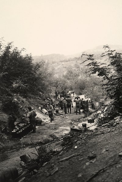 Italští vojáci první světové války v Podgoře, na italsko-rakouské frontě (čb foto) od Ugo Ojetti