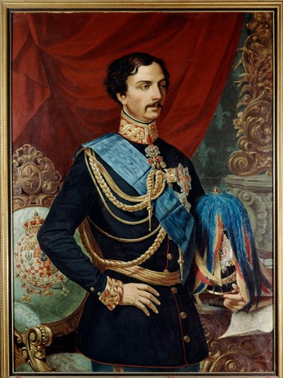 Charles Bourbonský Parma (1799 -1883), vévoda z Parmy - Karel III Bourbonský (1823 - 1854) 19. století (olej na plátně) od Ulisse Passani